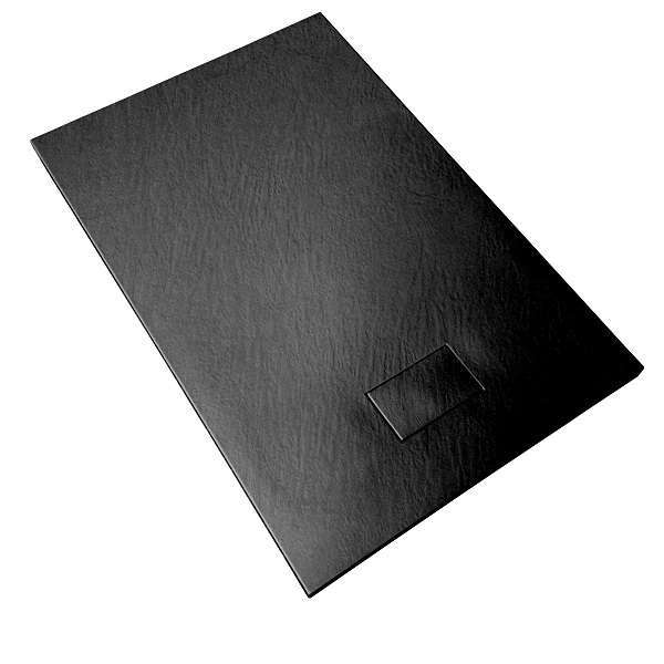Axel Stone douchebak rechthoekig 180x100x2.6 cm mat zwart / antraciet